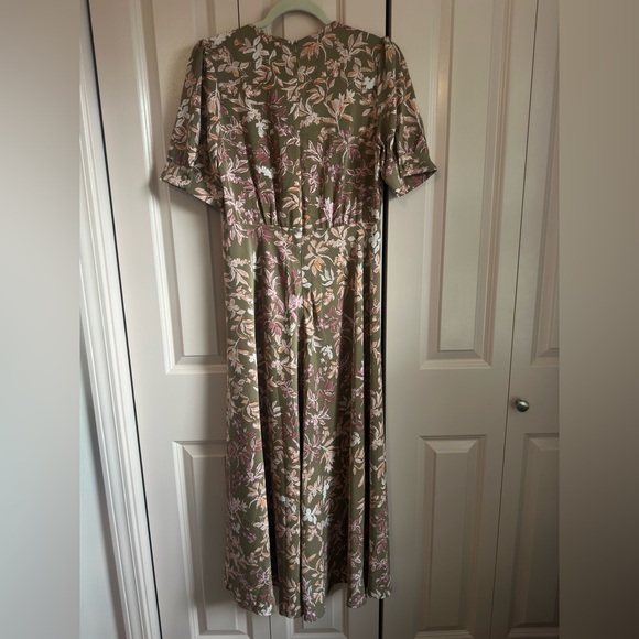 Dress Forum Mauve & Taupe Slow Dancing Button Detail Midi Dress - Medium - Picture 2 of 8